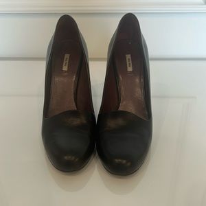 Miu Miu Black Leather Heels
